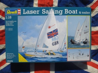 REV05459  Laser Sailing Boat & trailer    1:18